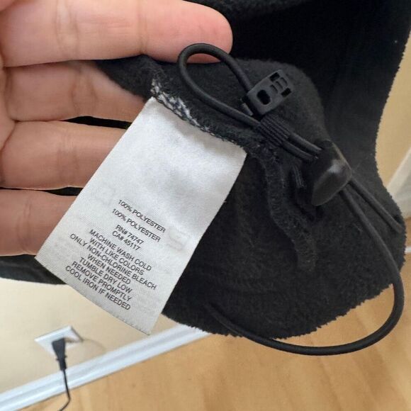 Cabelas Sweater Mens XL Black 1/4 Zip Fleece Pullover Mock Neck Outdoors - Picture 4 of 7